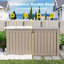 Boîte de rangement pour terrasse 150 gallons imperméable et verrouillable - brun-123413301-123413303