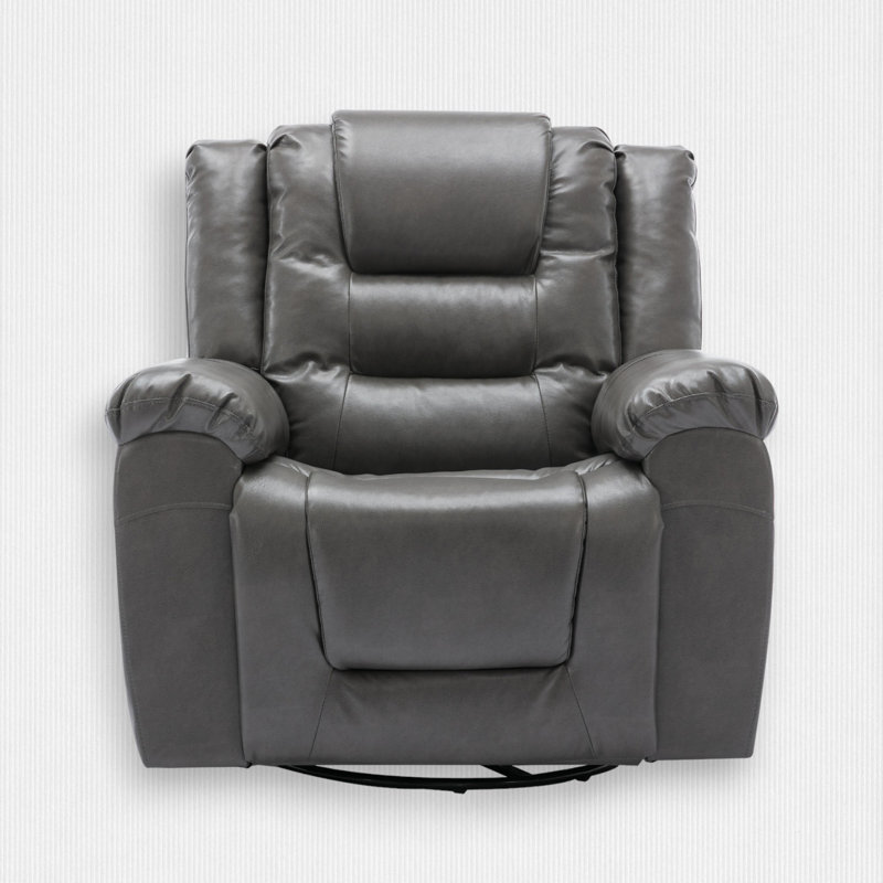 Dreauna Faux Leather Home Theater Seat, Gray
