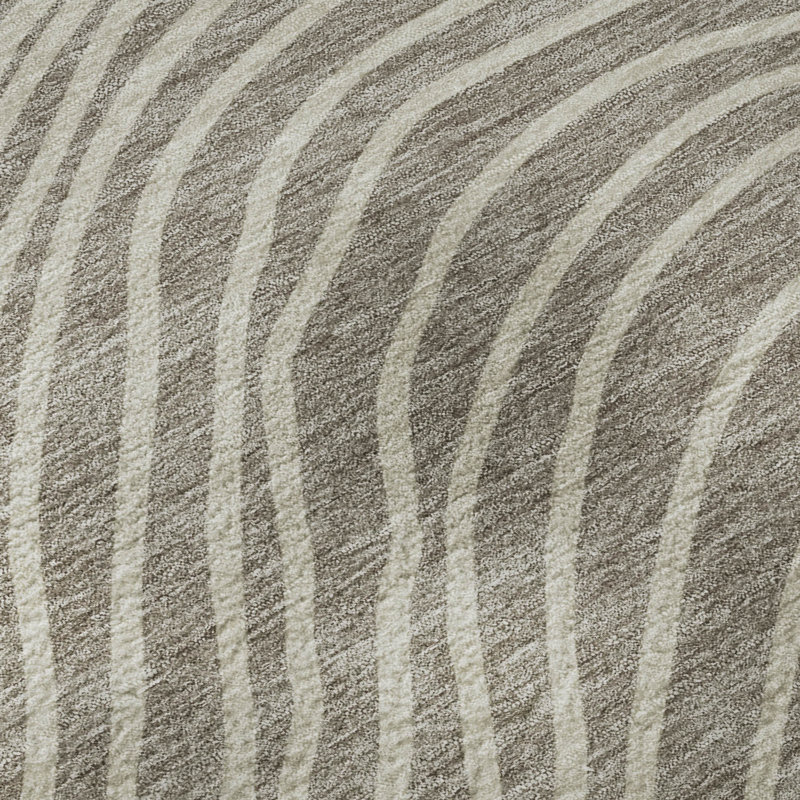 Premium Machine Washable Mayfield AMF2350 Stripes Rug, 10' x 14', Taupe