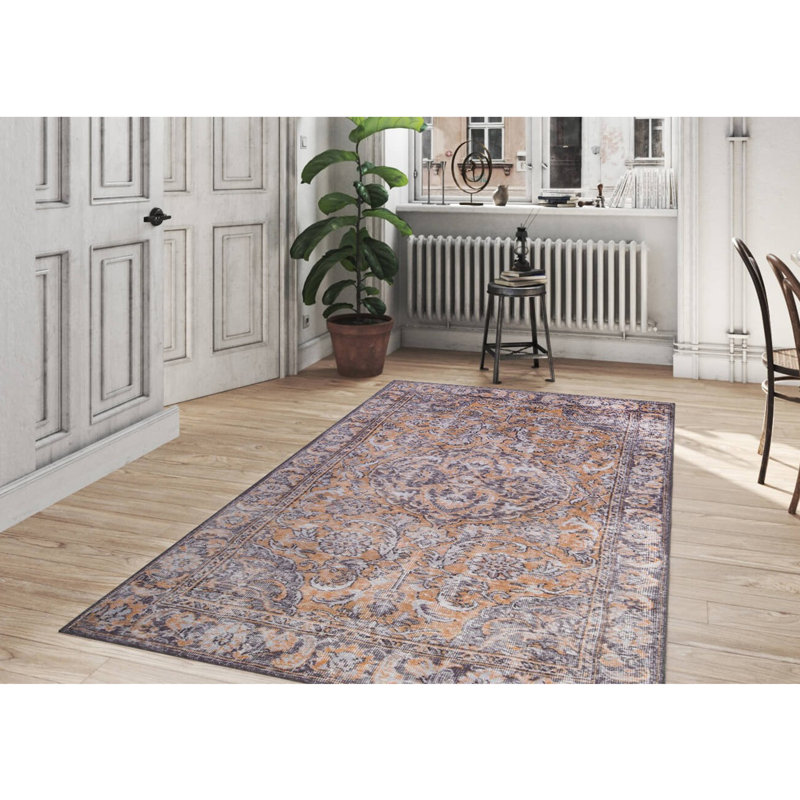 Luxurious Machine Washable Carpet, 100% Polyester, 7.5 x 10.8 Feet | Pile Height: 0.2 Inches, 1850 g/m² | Recycled Poly Cotton Underside, Easy Care, Perfect for Living Room & Bedroom, Soft & Durable Design