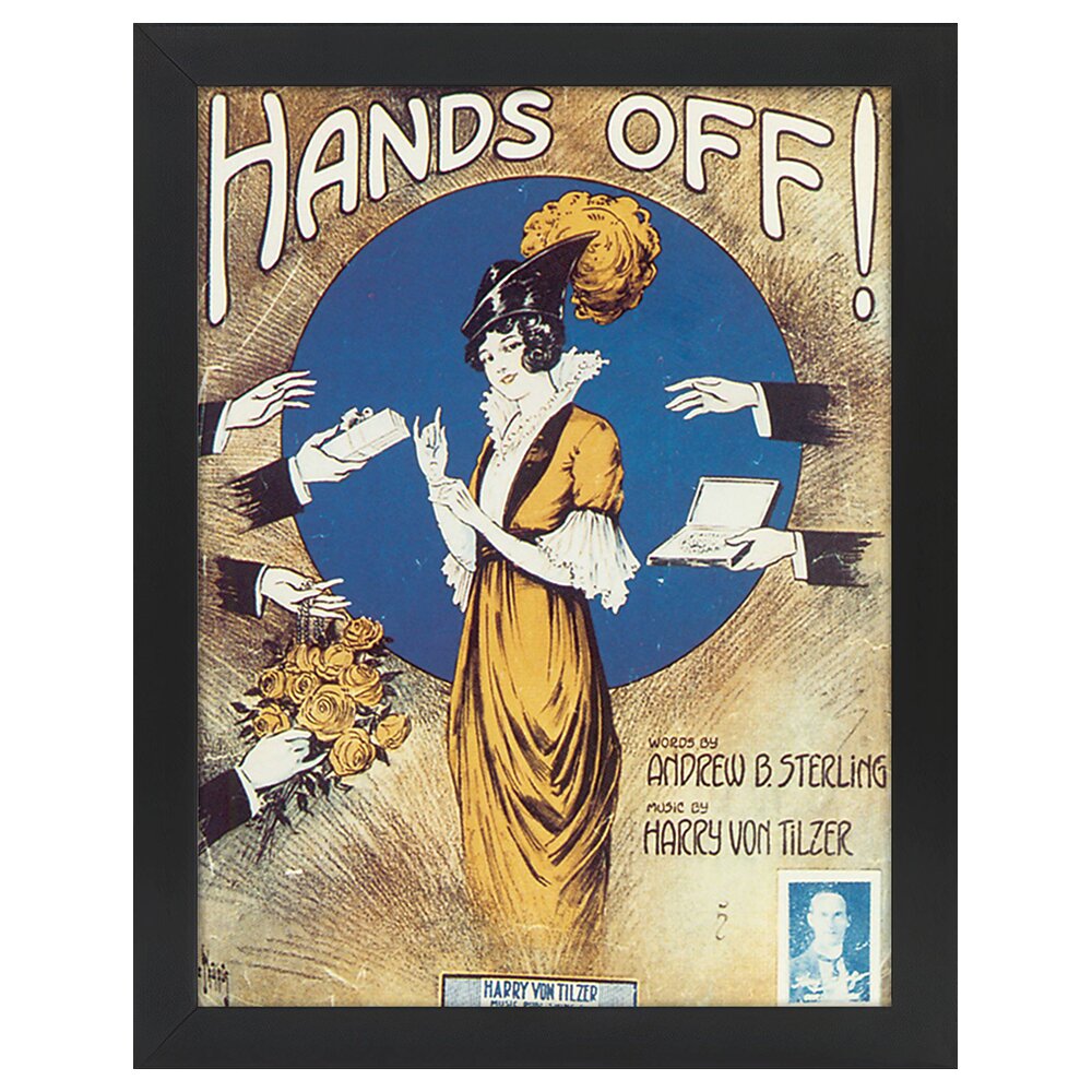 Leinwandbild Vintage Music Cover Hands Off!