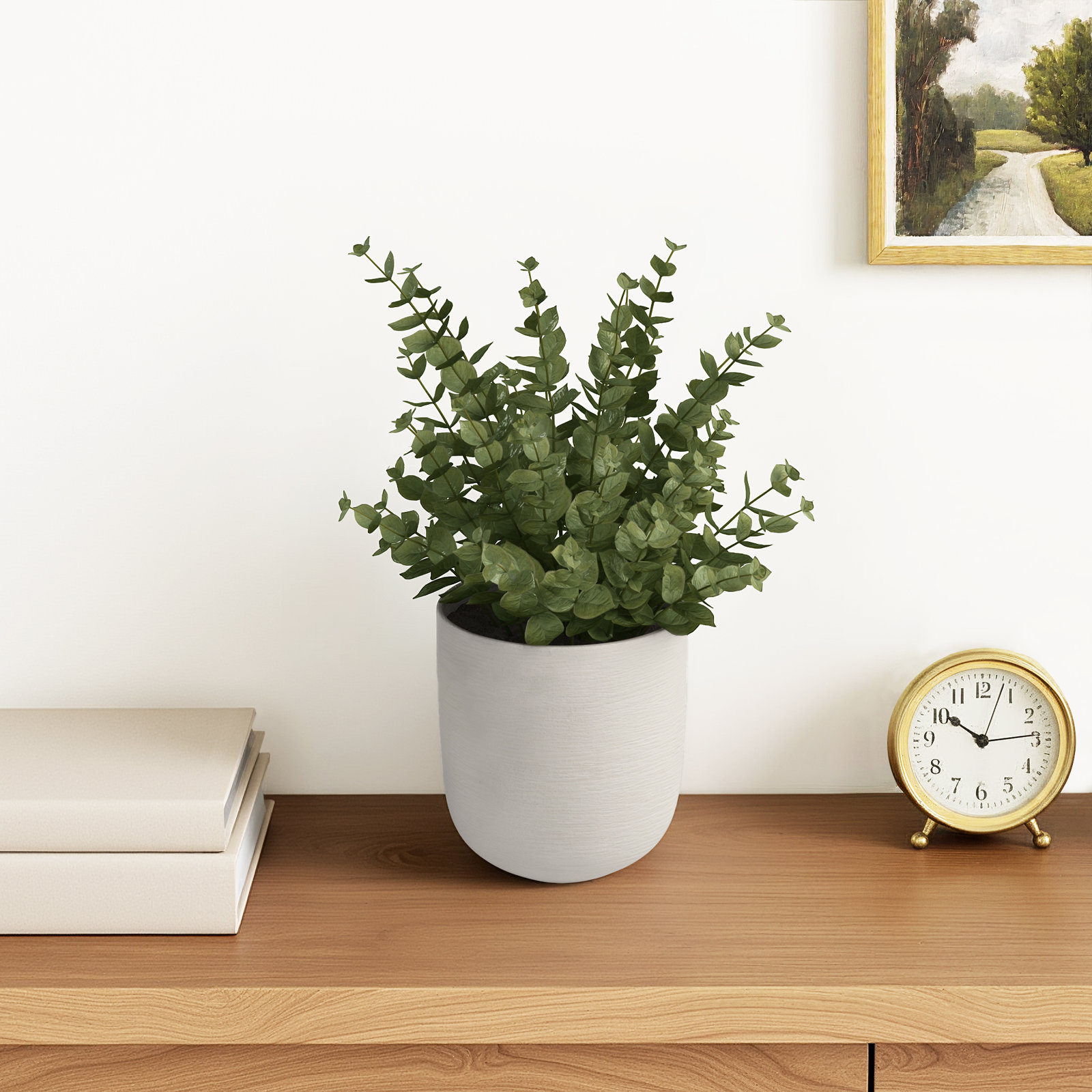 4" Artificial Eucalyptus Plant in Planter