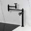 Kingston Brass Webb Two-Handle 1-Hole Deck Mount Pot Filler Faucet with Knurled Handle-91116511
