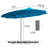 Crosspointe 180'' Rectangular Market Umbrella-2029723526