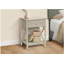 Table d'appoint décorative, table d'appoint, table de bout, double couche, chambre à coucher, table de chevet, lampe de table, tiroir de rangement, placage, transitionnel-201760077