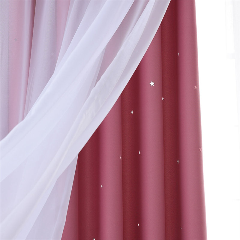 Anthani Room Darkening Curtain Single Panel, Pink