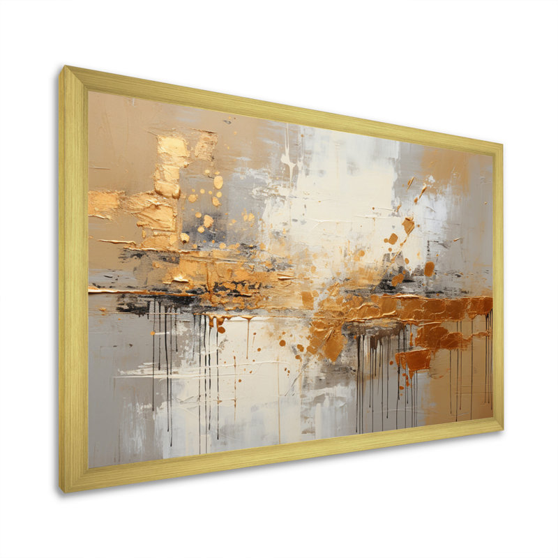 Isay Golden Gleam III - imprimé, Cadre doré à une seule photo, H 12 po x l 20 po x P 1 po