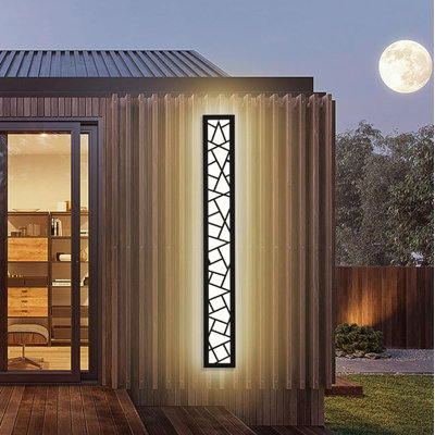 Matte Black 100cm H Outdoor Sconce