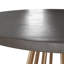 Aleata Oak Round Metal Base Dining Table