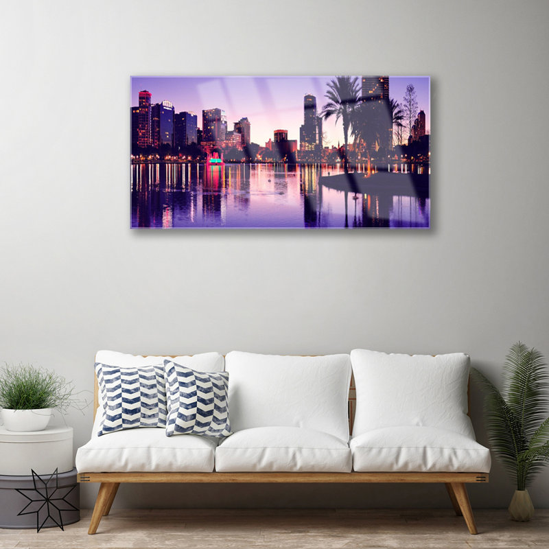 Houses City - Unframed Photograph on Glass