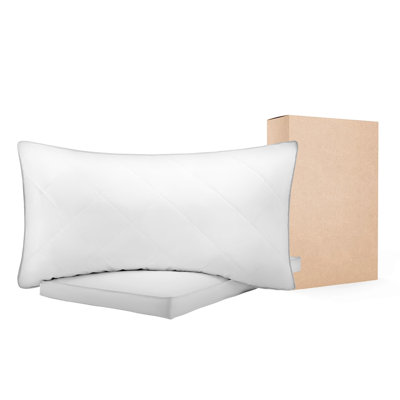 Bed Pillows For Sleeping, Set Of 2, Luxury Quality Hotel Pillows With Original Down Alternative Filling, Supportive And Fluffy, Bedding For Back, Stomach And Side Sleepers, White