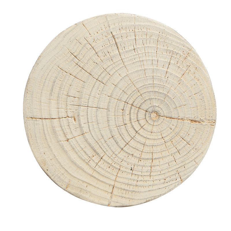 Tables d'appoint sculpturales, 42 cm (16,54 po), aspect bois MGO, forme sablier, style rustique, intérieur/extérieur