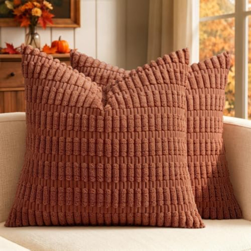 Striped Corduroy Pillow Cover