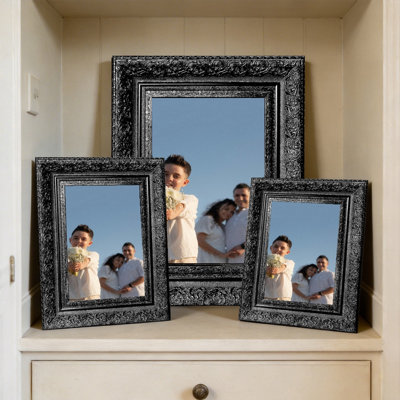 8" x 10" Black 3 PCS Graduation Picture Frame for Mother's Day Gifts