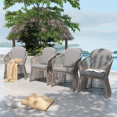 Outdoor Dining Armchair With Cushion