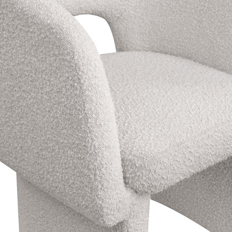 Chaise Ixchel, Tissu crème bouclé