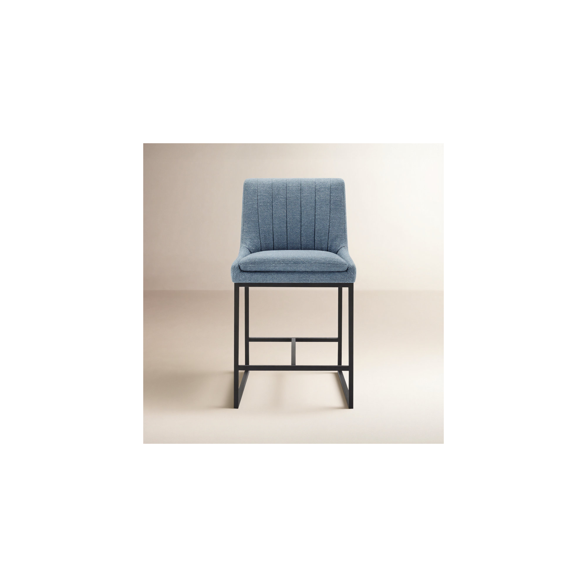 Welburn Counter Stool, Nathan Capri Blue Tweed