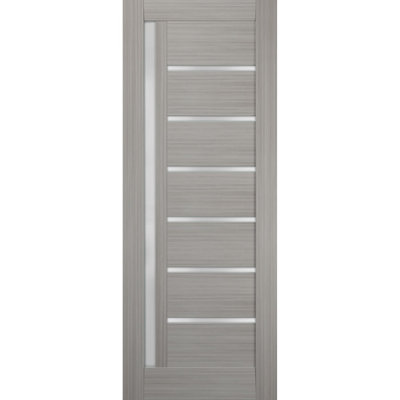 Quadro Frosted Glass Panelled Manufactured Wood Standard Grey Door Slab