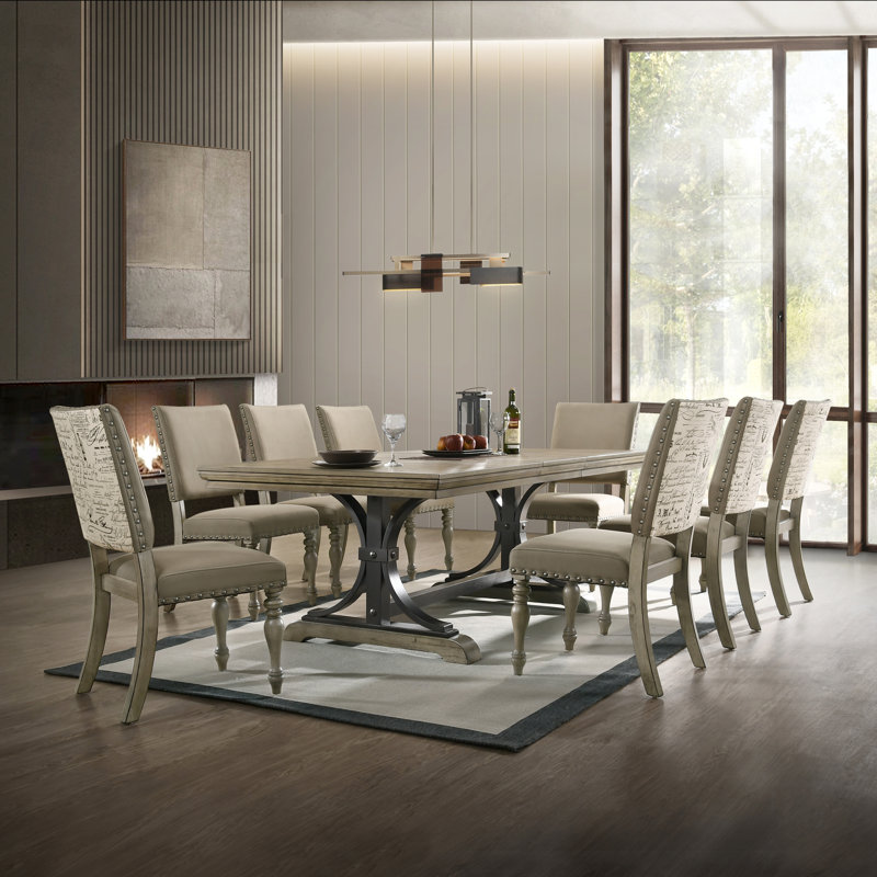 Dasher 8 - Person Extendable Trestle Dining Set
