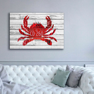 Epic Graffiti 'Crab' By Design Turnpike, Giclee Ca " Crab " by Design Turnpike