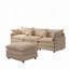 Modulaire 3 places avec repose-pieds-643681892
