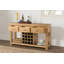Liberty 16 Bottle Solid Wood Floor Sideboard With Wine Rack in Light Oak