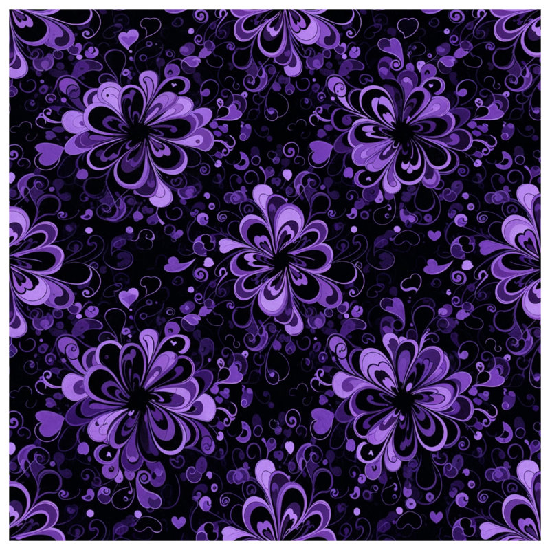 Housses de couette à motif floral mauve, Grand lit