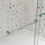 Porte de salle de bain avec cadre en aluminium de 56 à 60 po x H 74 po-115203377