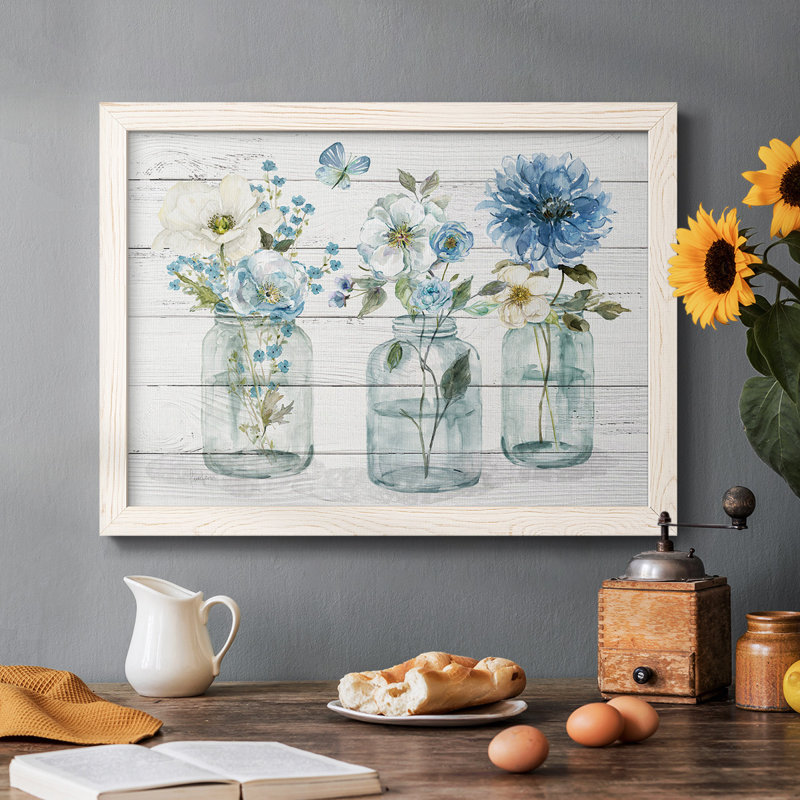 " Bottled Blues ", White, 26" H x 38" W
