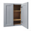 Porte d'armoire murale en bois massif gris foncé et étagère pour le rangement dans la cuisine, le rangement dans la salle de bain, la buanderie et les tablettes réglables prêtes à assembler