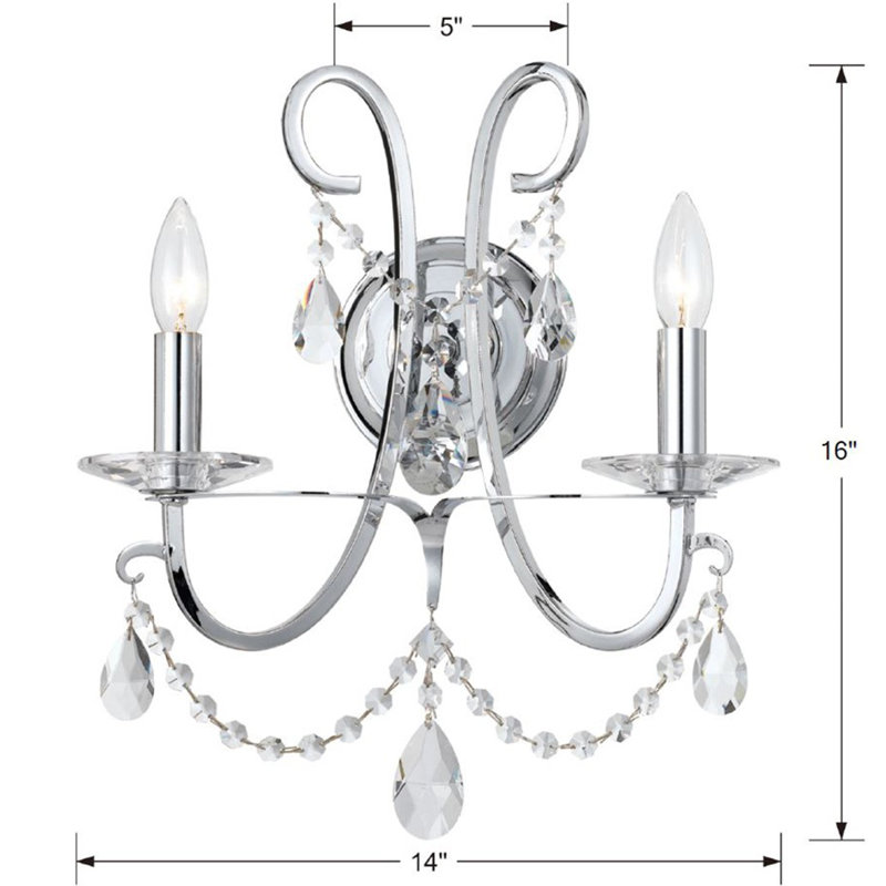 Itzhak 2 - Light Dimmable Candle Wall Light