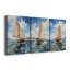 Série Sea and Shore LXVI - Ensemble de 3 toiles tendues avec châssis - Prêt à être accroché-1982971260