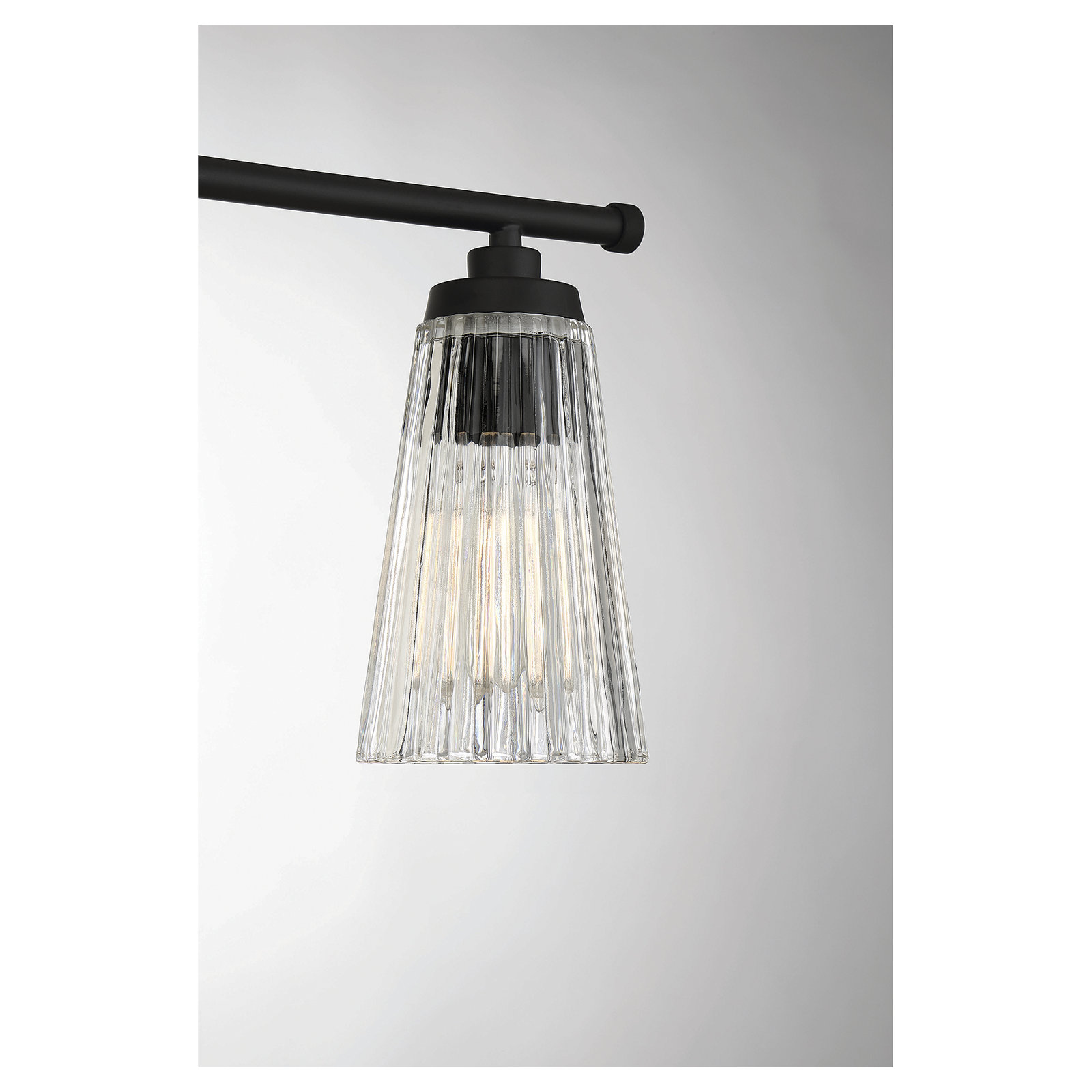 Jeanie 35-Light Dimmable Bath Sconce, Black, 10" H x 30.5" W x 30.5" D, 4 Lights