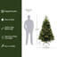 Sapin de Noël artificiel vert réaliste de 1,83 m (6 pi), pré-illuminé et très fourni, avec support en métal