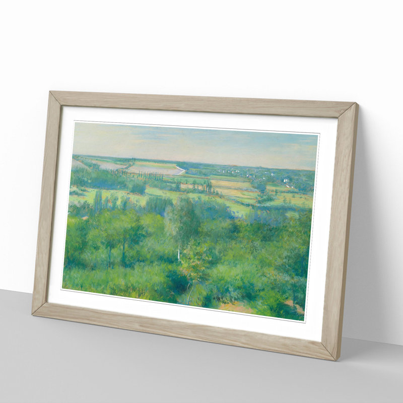 Yerres Valley by Gustave Caillebotte - Picture Frame Painting, Oak Framed, 36cm H x 48cm W x 2cm D