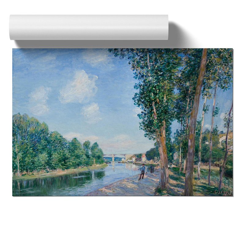 June Sunshine by Alfred Sisley - No Frame Painting, 42cm H x 59cm W x 0.1cm D