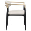 Chaise de salle à manger rembourrée en tissu beige Mistra (ensemble de 2)-1554697591