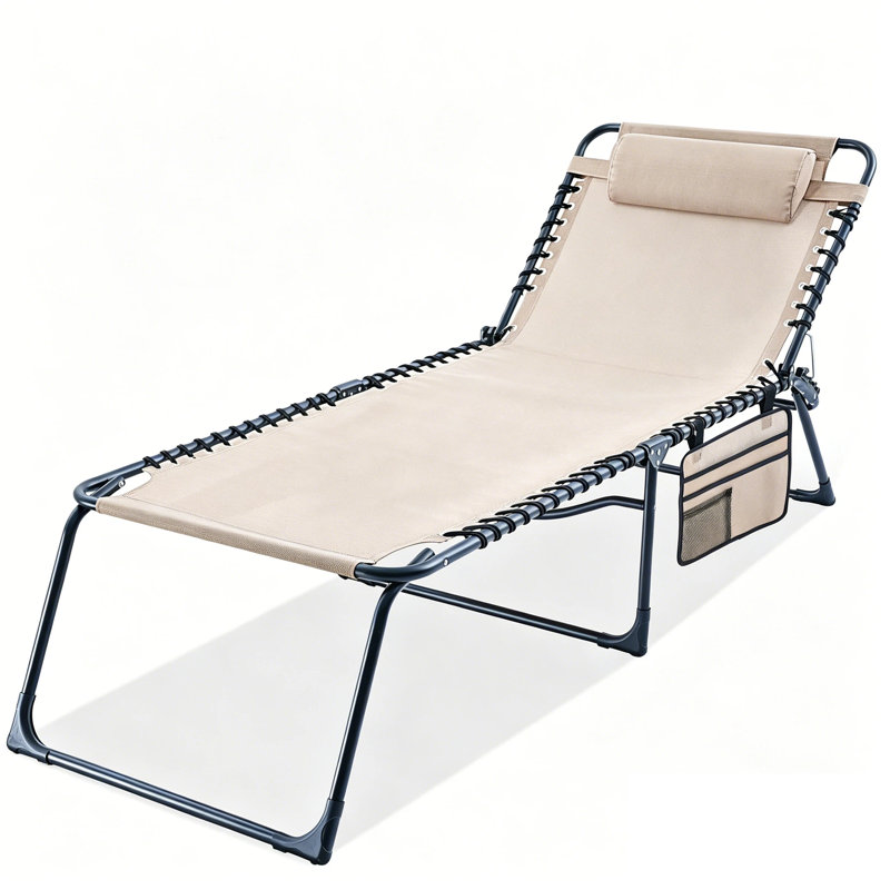 Chaise longue pliante Zero Gravity, Beige