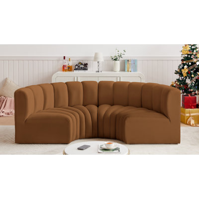 Hiten Upholstered Curved Sectional Reversible