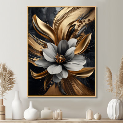 Impression sur toile encadrée Juliet Golden Dahlia Petal I - Dahlia