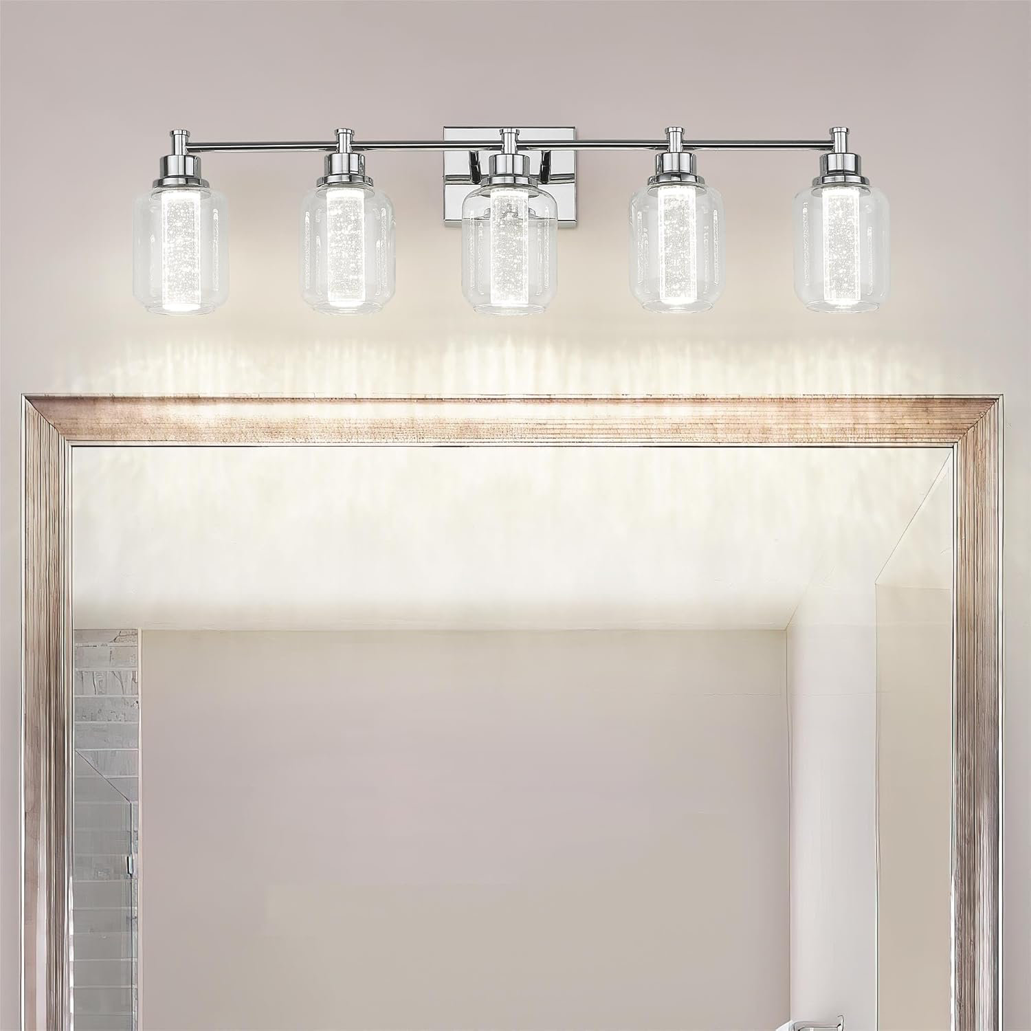 BEAUTY DEPOT 5-Light Led Bathroom Vanity Lighting Fixture, 23.4W ...