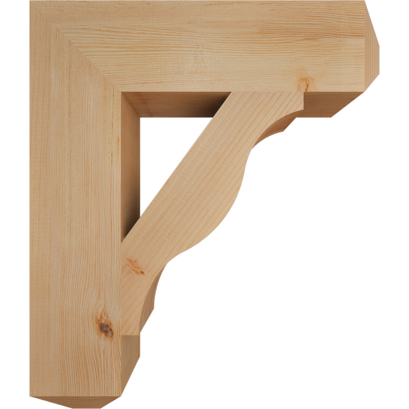 Funston Craftsman Bracket, 28" H x 5.5" W x 24" D, Douglas Fir, Smooth