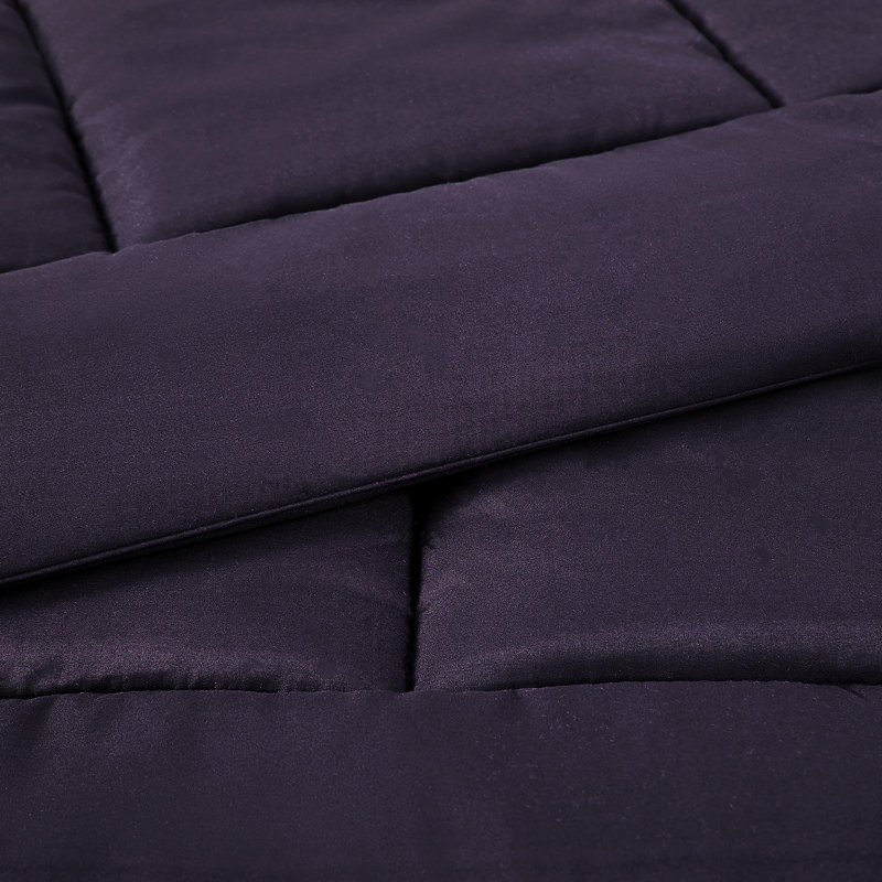 Ensemble de literie pour grand lit simple 7 pièces Campus Ready Dorm, édredon, oreillers et draps, Mauve