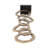 Decorative Object Linked Ring Sculpture for Home Decor - Abstract Metal Figurine Statement Accent Ideal Decoration for Living Room and Console Styling-21484502-27873585