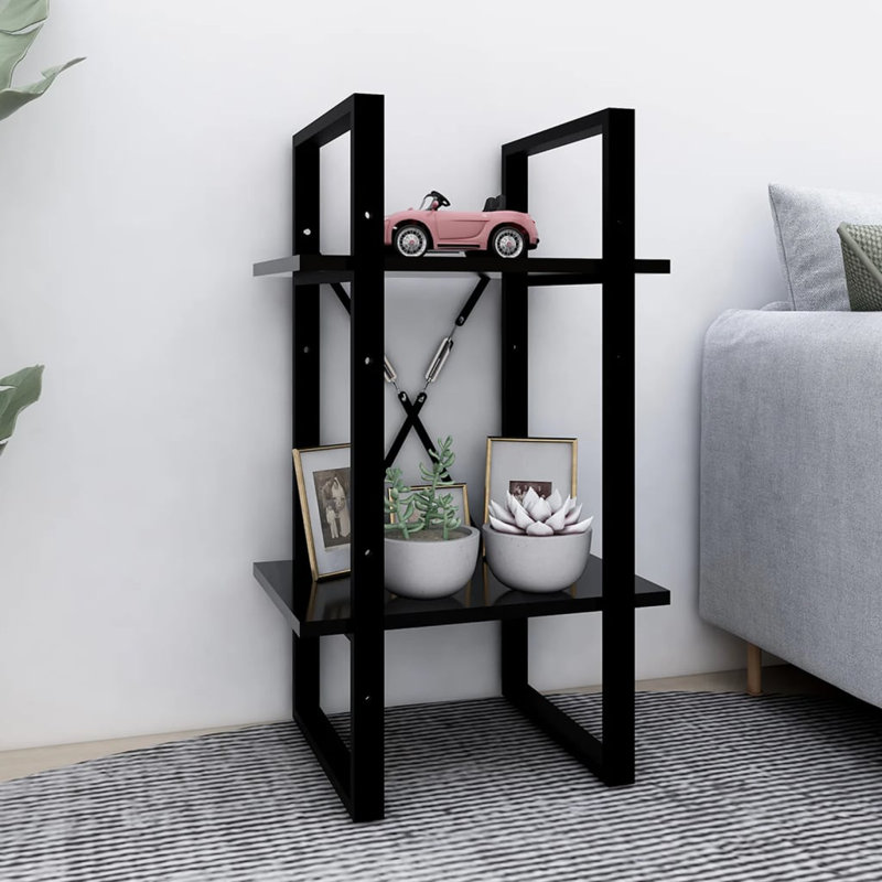 Canne Book Cabinet Engineered Wood, Sonoma Oak, (2 Shelves) 27.6" H x 15.7" W x 11.8" D