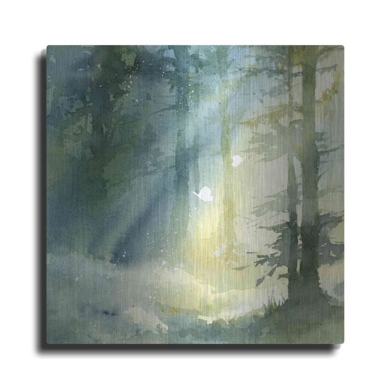 Shady Grove par Katrina Pete - peinture sur métal sans cadre, H 12 po x l 12 po x P 0,13 po