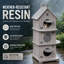 Maison pour chat à 3 niveaux en résine pour plusieurs chats intérieur extérieur H 52,13 po avec porche-126244334-123049081