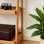 Banc de rangement en chêne, étagère à chaussures en bois de hêtre à 3 niveaux pour le vestibule, rangement de qualité supérieure pour la salle de bain, le salon, la chambre à coucher, le couloir, le patio