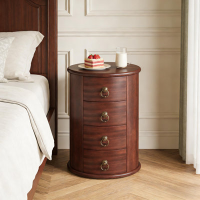 Table de chevet ronde en bois | Table de bout d'appoint multifonctionnelle | Idée de cadeau
