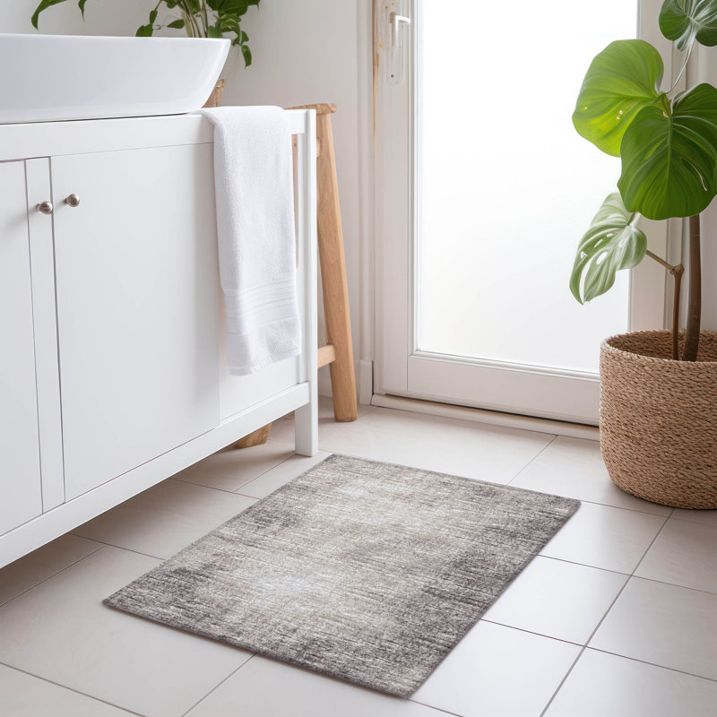 Premium Machine Washable Mayfield Mocha Rug, Rectangle 1'8" x 2'6"
